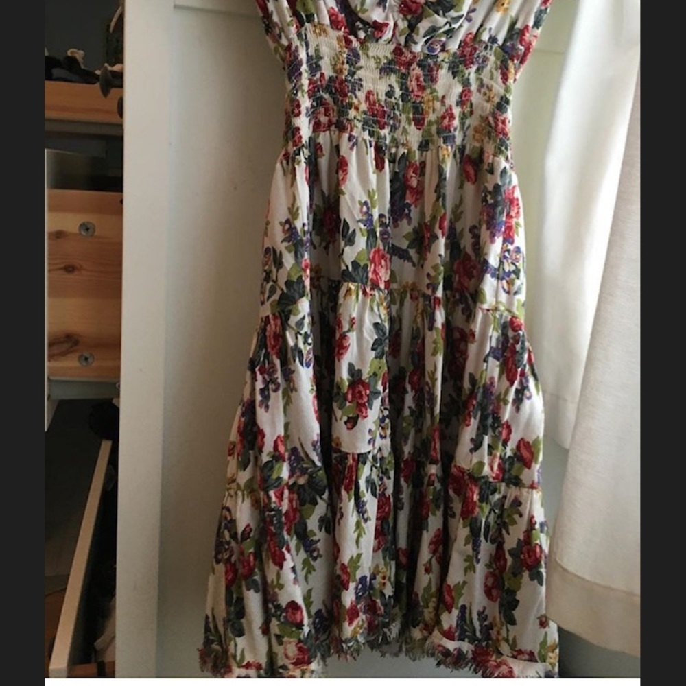 Strapless floral dress (vintage)